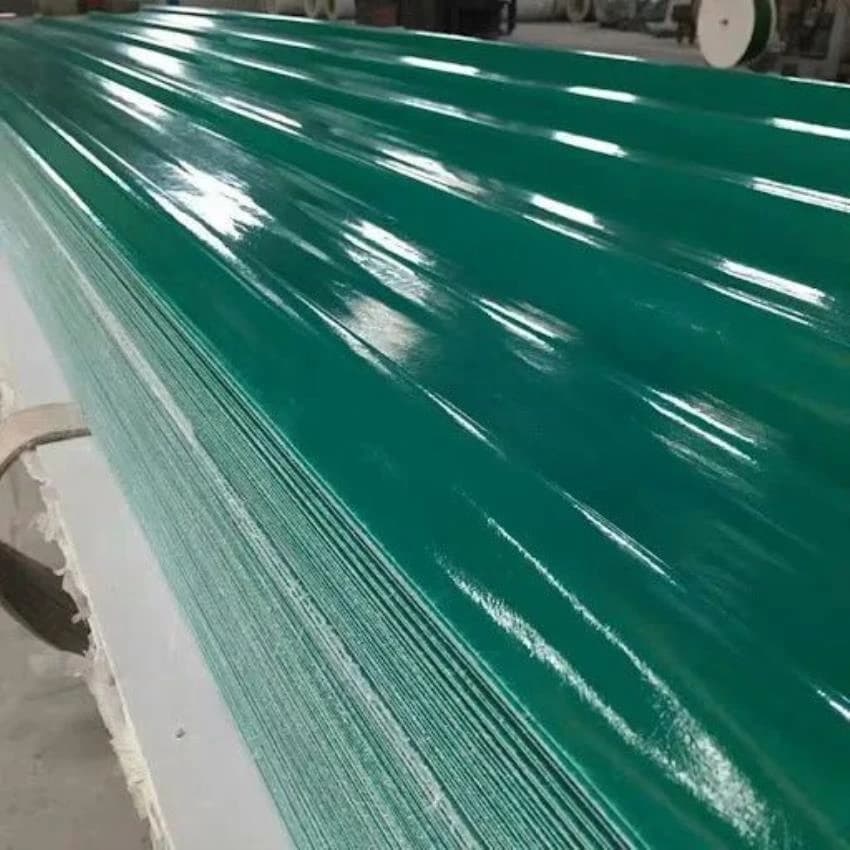 Green Frp Profile Sheet With Machine Made, For Commercial, Shape: Rectangular