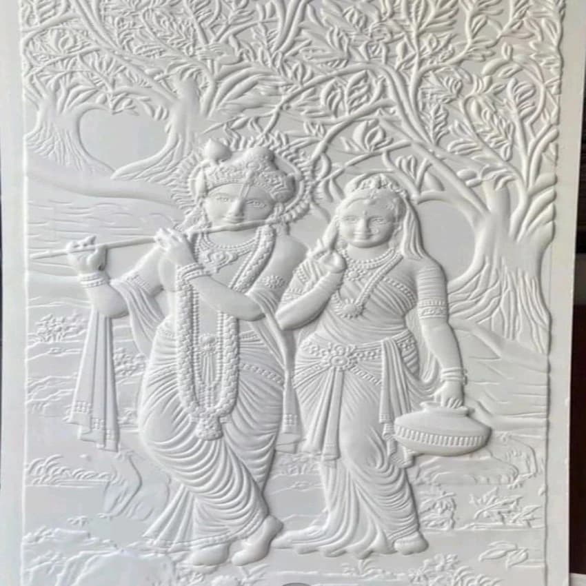 Radha Krishna Wall Panel, Thickness: 50