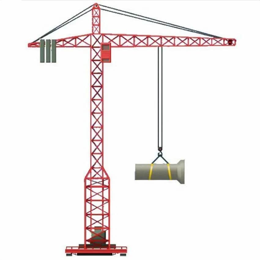 Modern Electric Fixed Tower Cranes, Boom Length: 500 - 1200 Mm, Maximum Lifting Capacity: 5 -10 Ton