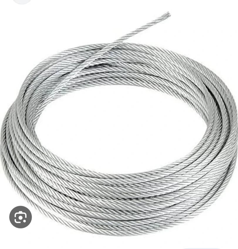 Stainless Steel Galvanized Wire Rope, 100 m, 34 mm