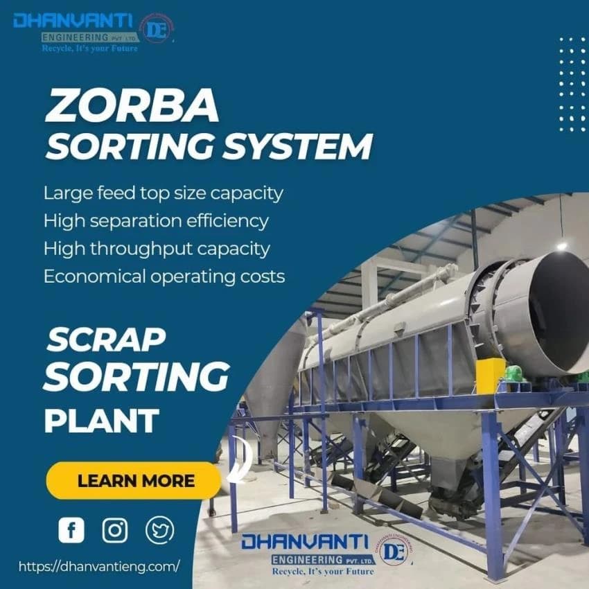 Zobra Waste Sorting Plant, For Industrial