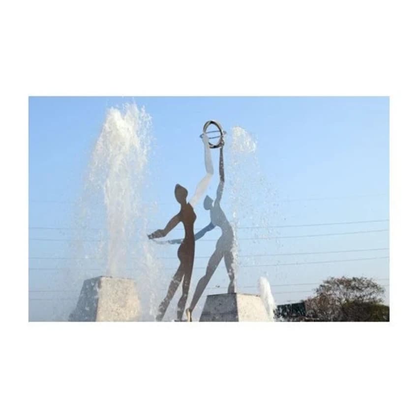 Silver Stainless Steel Fountain Monument for Outdoor