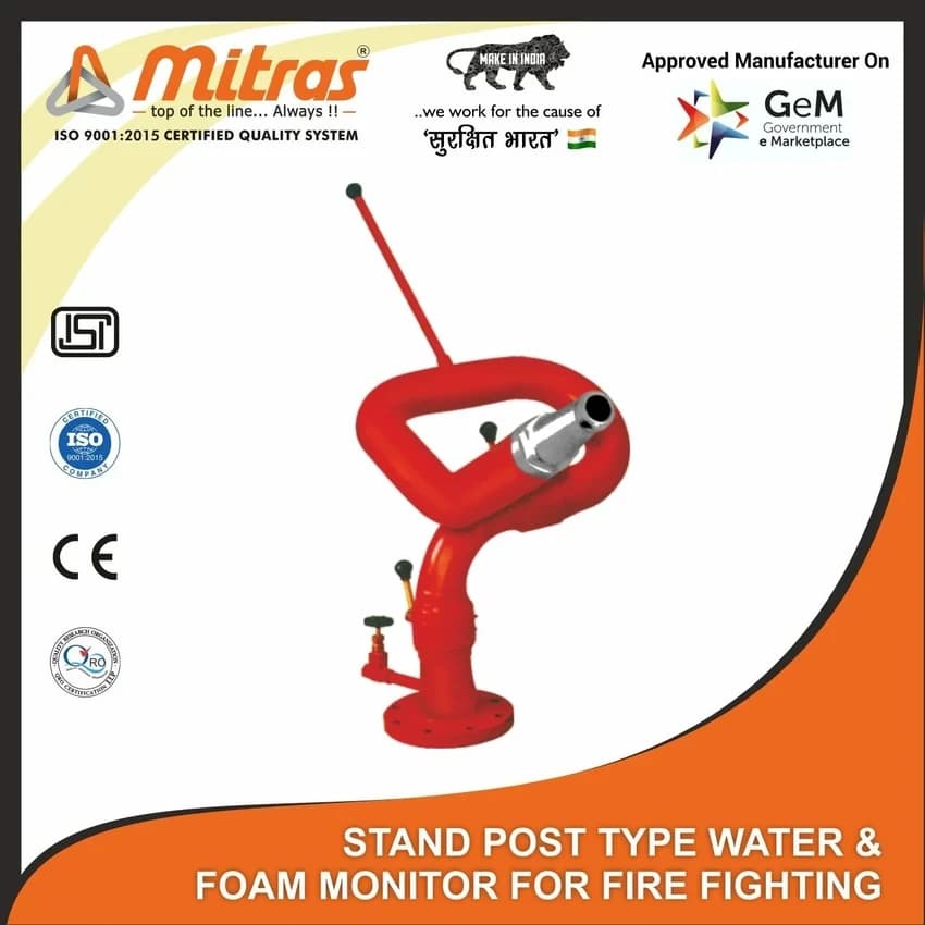 Stand Post Water And Foam Monitor For Fire Fighting