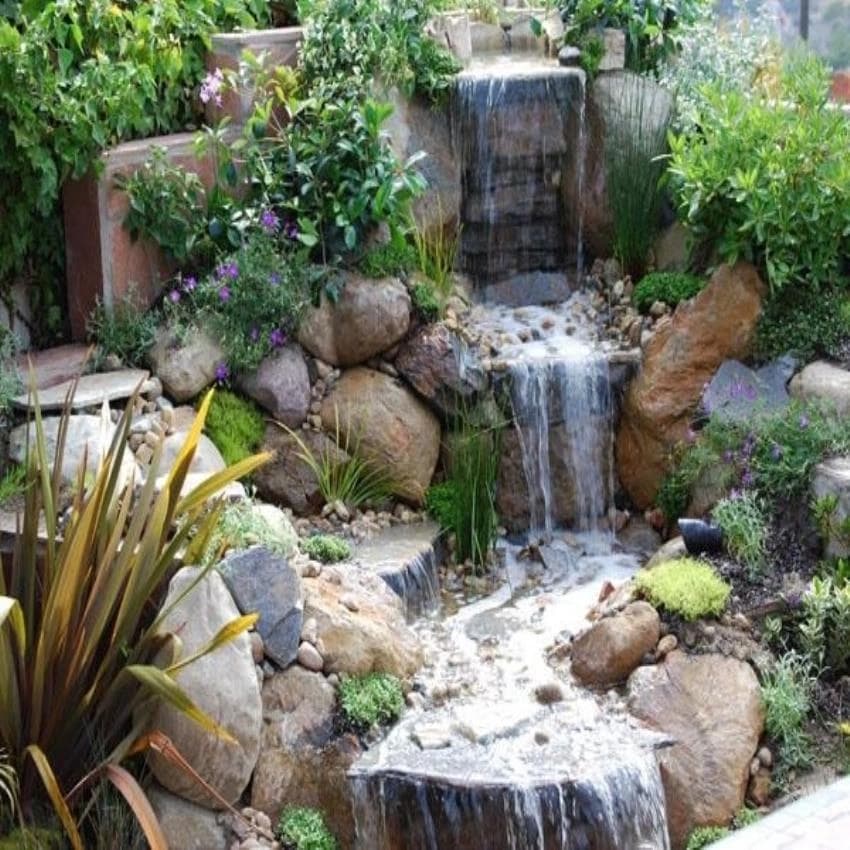 Stone Natural Outdoor Rock Water Falls, 3 Inch