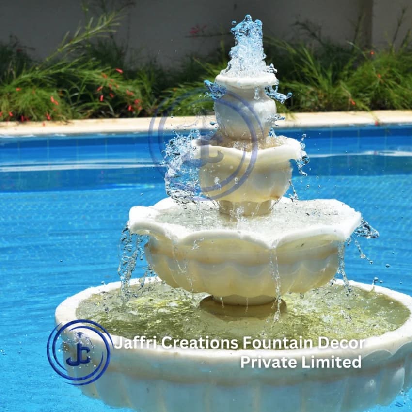 White Three Tier Fountain