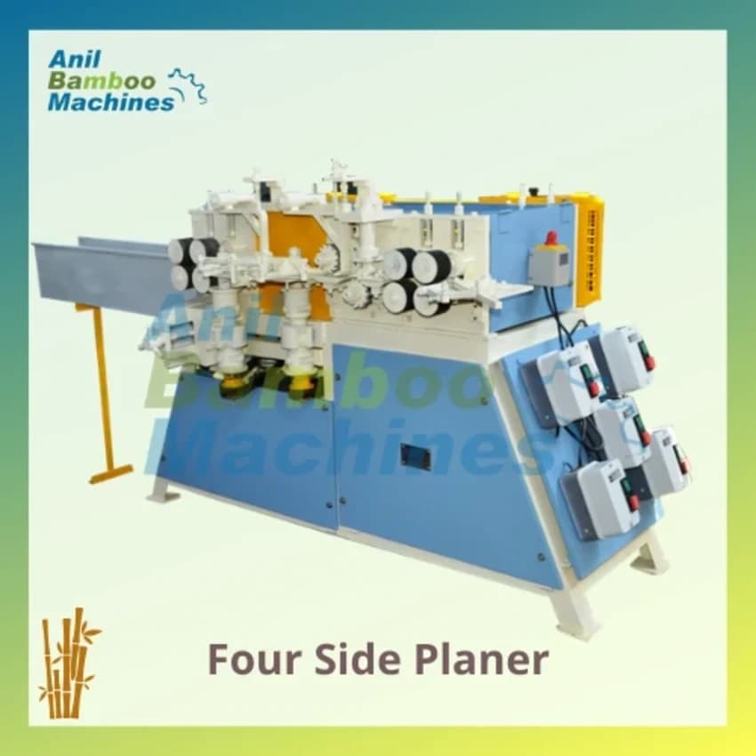 Mild Steel Bamboo Four Side Planer Machine, For Industrial, Automatic Grade: Semi-automatic