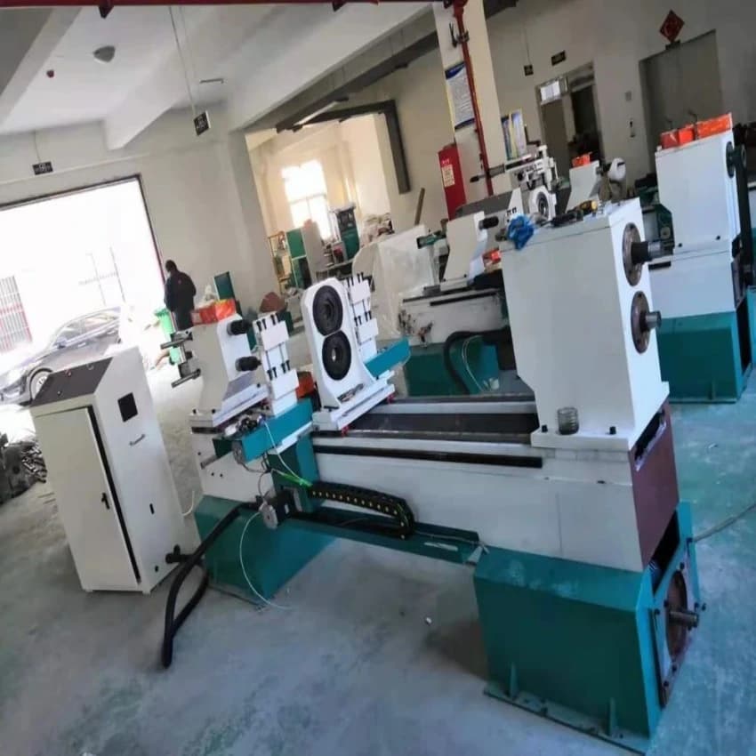 Cnc Wood Turning Lathe Machine Auto Loading