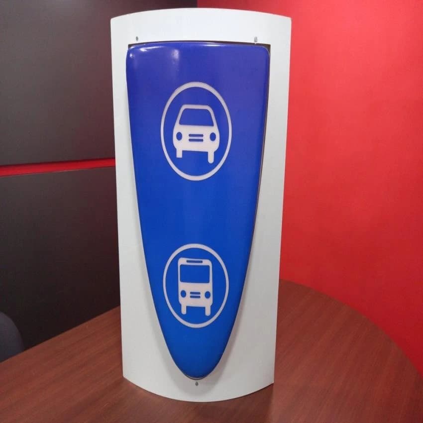 Dome Blue BPCL Fascia RVI Extension logo, For Outdoor