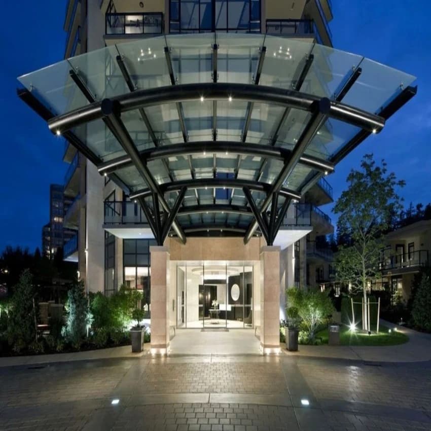 Polycarbonate Blue Main Entrance Canopies, For Outdoor