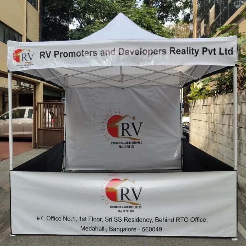 Pyramid Blue Portable Gazebo Tent, For Promotional