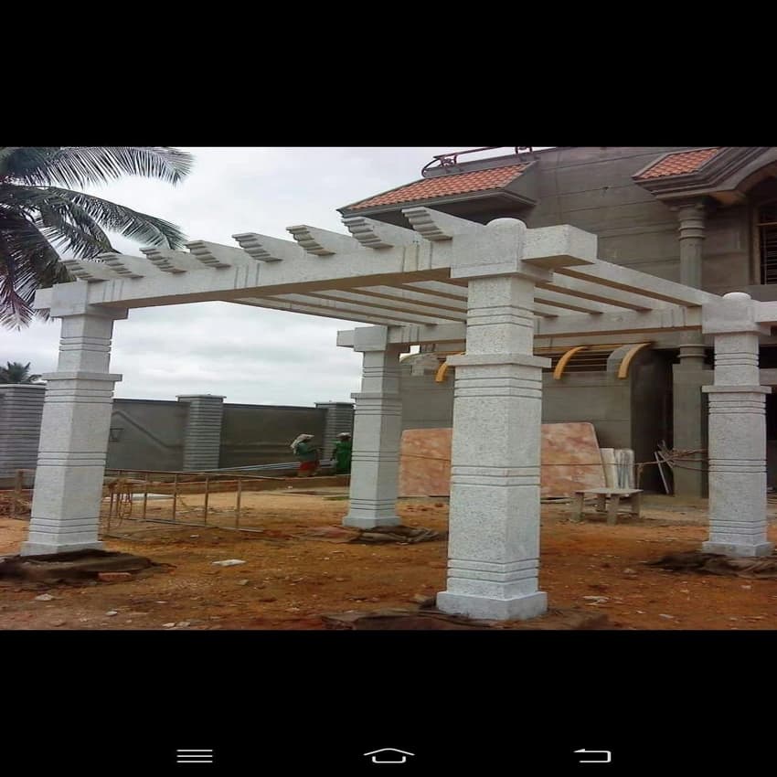 Fabricated Stone Pergola, For Garden