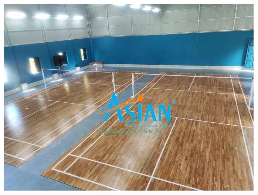 Asian Air Cush Badminton Court Wooden Flooring