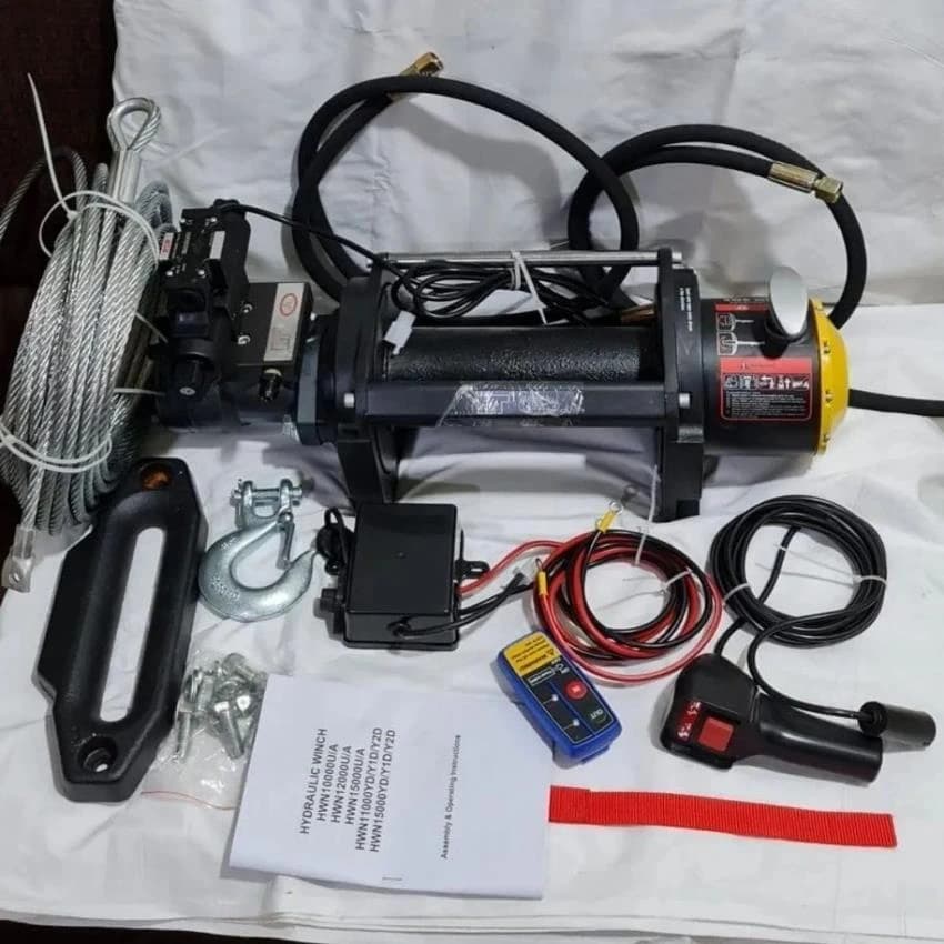 Hydraulic Power Winch, For Workshop, Capacity: 12000lbs