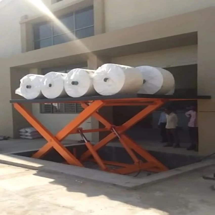 Mild Steel Electric Pit Mounted Scissor Lift Table, For Industrial, Load Capacity: 1000 Kg
