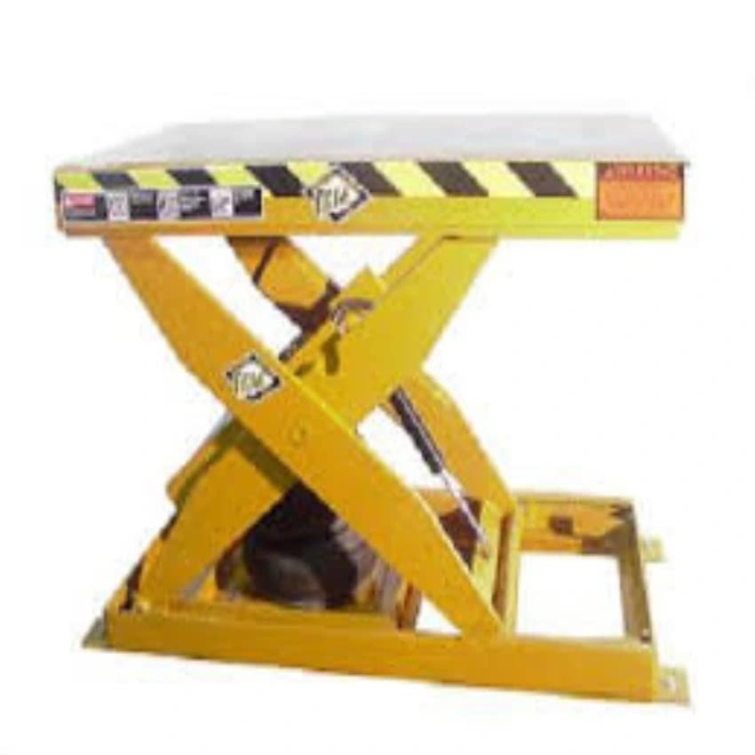 MARSHAL Yellow Hydraulic Scissor Lift, Capacity: 1-2 Ton, Load Capacity: 1 Ton