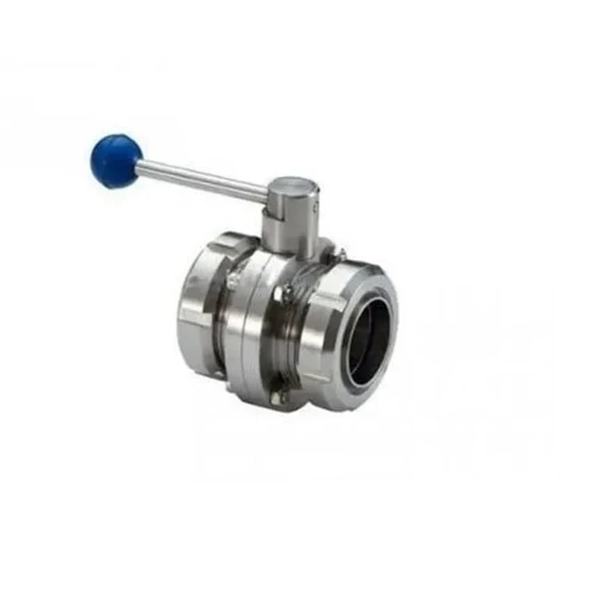 Stainless Steel Dairy Butterfly Valves With Sms Union