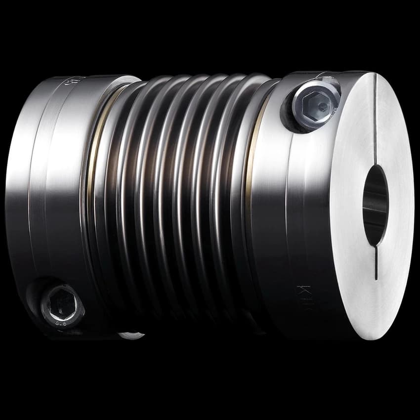 High Precision Stainless Steel Metal Bellow Coupling - Zero Backlash (1 Inch Custom Bore Sizes)
