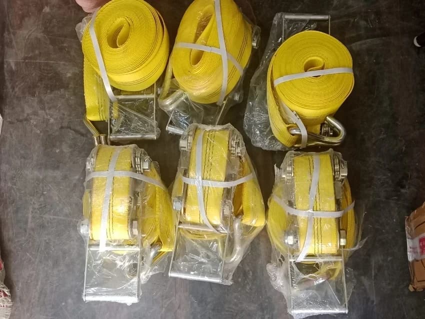 Heavy Duty 10 Ton 10 Meter 75mm Polyester Ratchet Cargo Lashing Belt