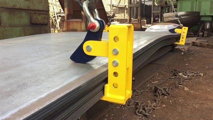Yellow Multi layered steel plate Lifting clamp, For Industrial