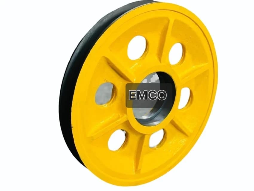 Mild Steel U Groove Wire Rope Pulley (10 Ton Load Capacity, 400 mm Diameter)
