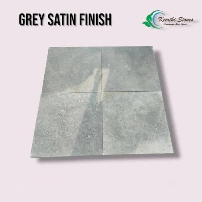 Polished Grey stone satin finish, For Flooring, Thickness: 22