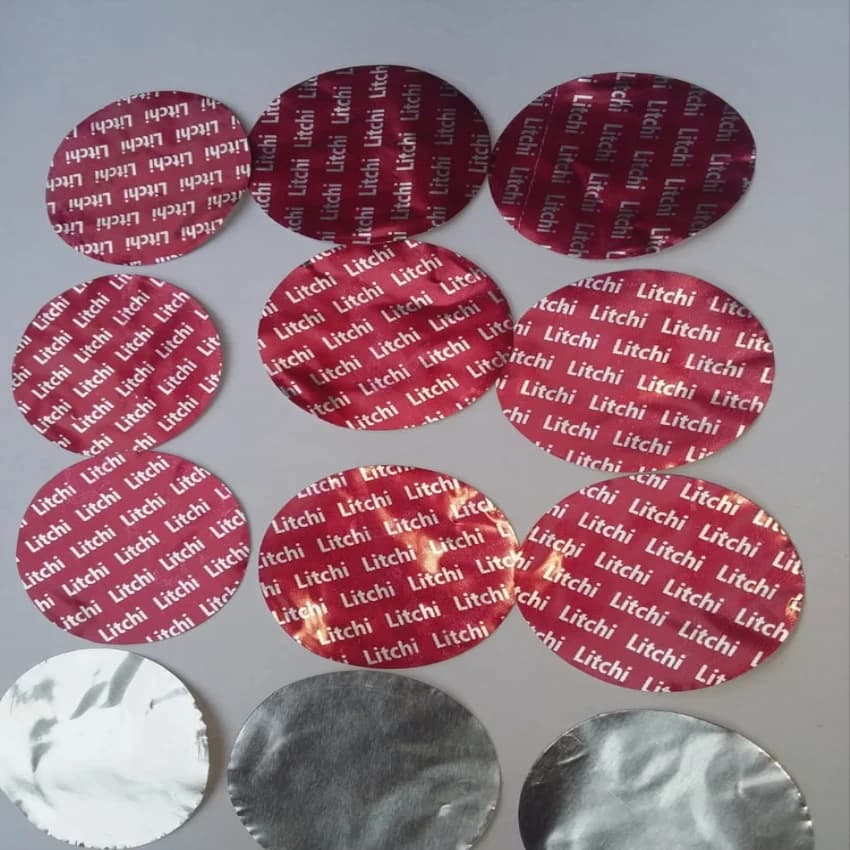 Silver Printed Aluminium Foil For Litchi Juice Bottel