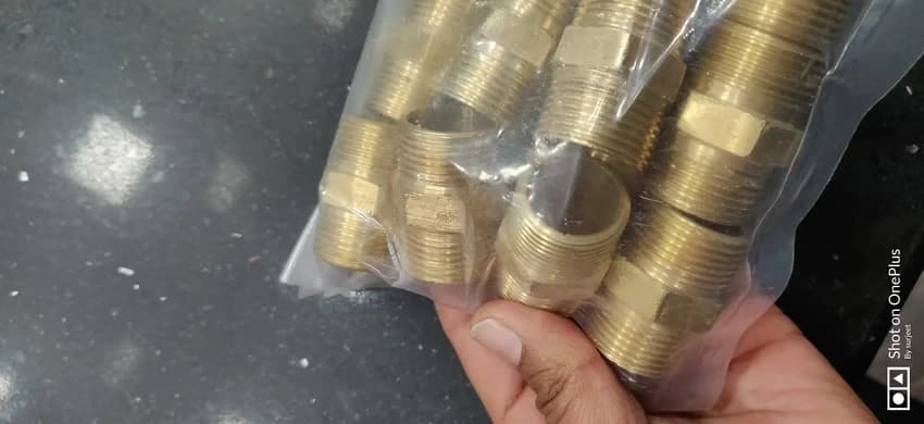 Hex nipple brass 3/4/3/4, For Industrial