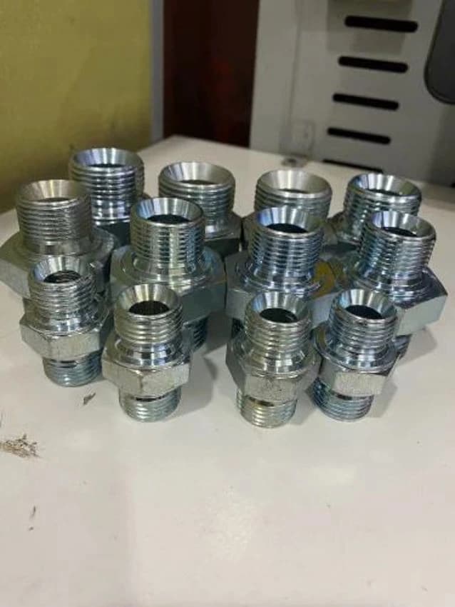 MS Hydraulic Hex Nipple size 1/4, 3/8, 1/2, 5/8, 3/4, 1, 1-1/4, 1-1/2, 2., For hose pipe fitting