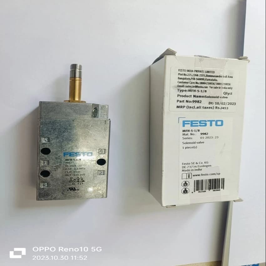 Festo Pneumatic Fitting, For Air