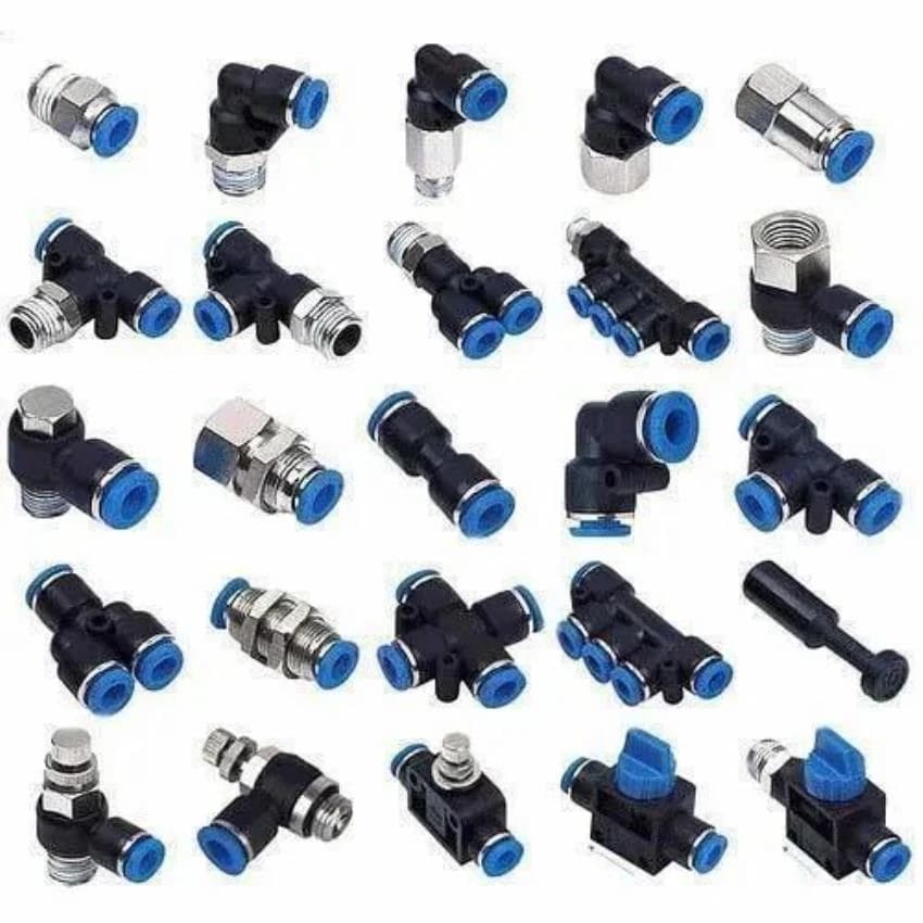 Smooth Pneumatic PU Fittings Pushfit Type, Size: 6 mm