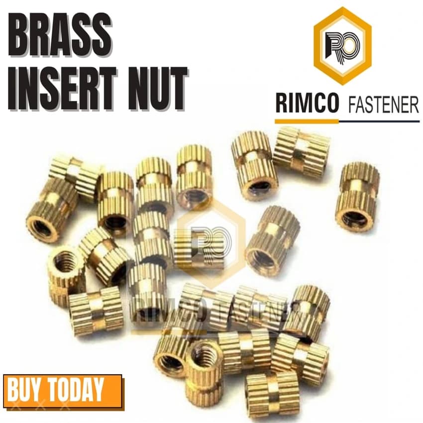 Round Brass Knurling Moulding Inserts, For Industrial, Size: M3 To M60