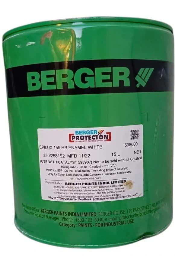 Berger Industrial Paints, Packaging Size: 15L