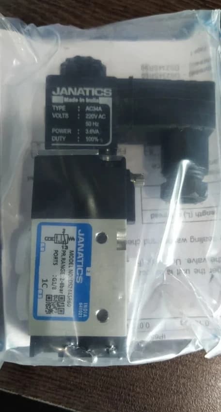 Janatics 3/2 NC Single Solenoid Pilot Operated Valve, 24 V DC