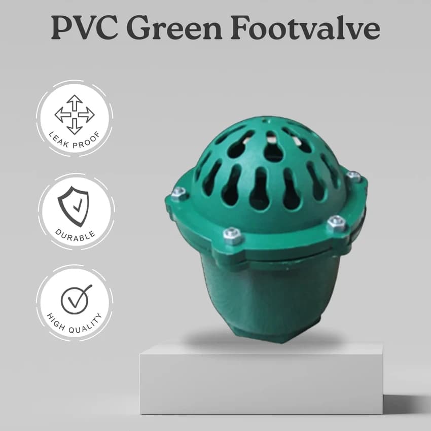 PVC Green Foot Valve, End Connection: Threaded