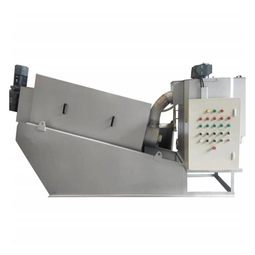 Stainless Steel Sludge Dewatering Screw Press Machine, Automation Grade: Automatic, Capacity: 5m3/hr