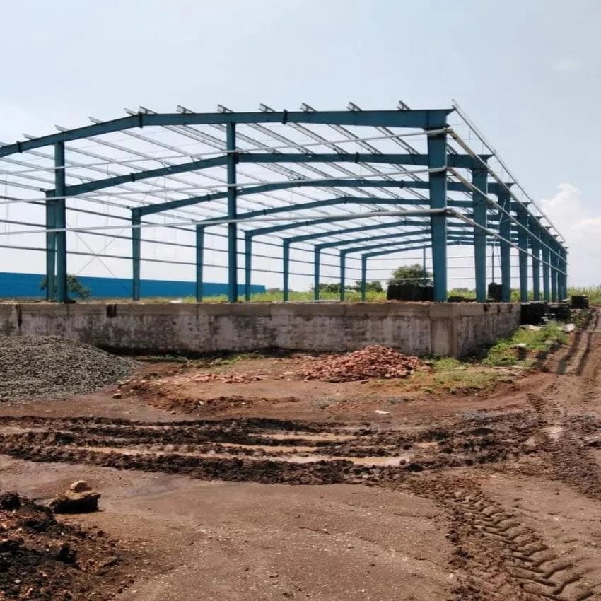 Steel Prefabricated Industrial Shelter, For Factory
