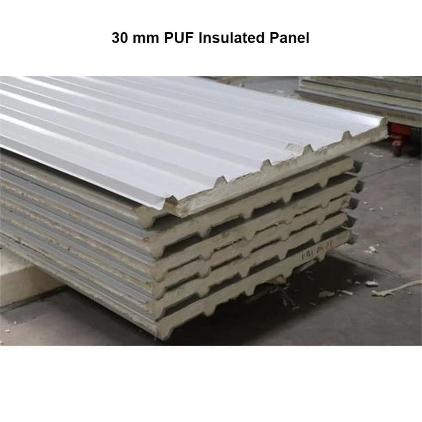 Color Coated 30 mm PUF Insulated Panel, For Walls & Partitions