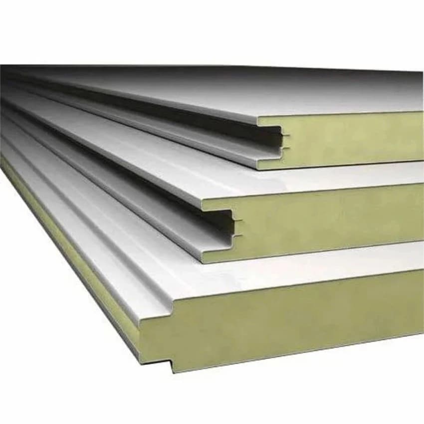 Steel / Stainless Steel Galvanised Rockwool Sandwich Panel, For Roofing
