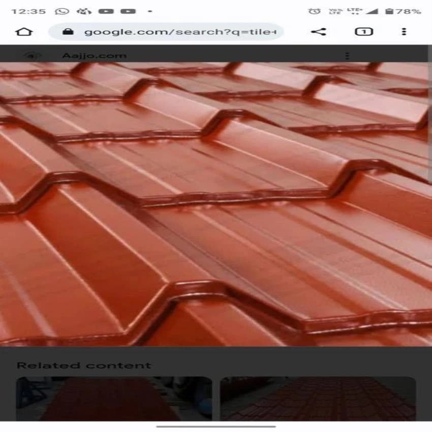 Galvanised Iron Tile Profile Roofing Sheets, Color Coated