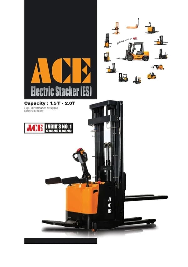 Battery Operated Hydraulic Stackers, 2000 mm, 2000 kg