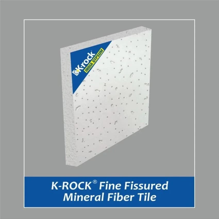 K-ROCK India Gypsum Sand Texture Mineral Fiber Tile
