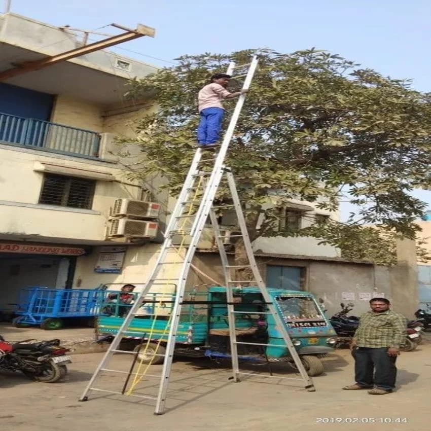15ft Aluminum Self Supported Extension Ladder