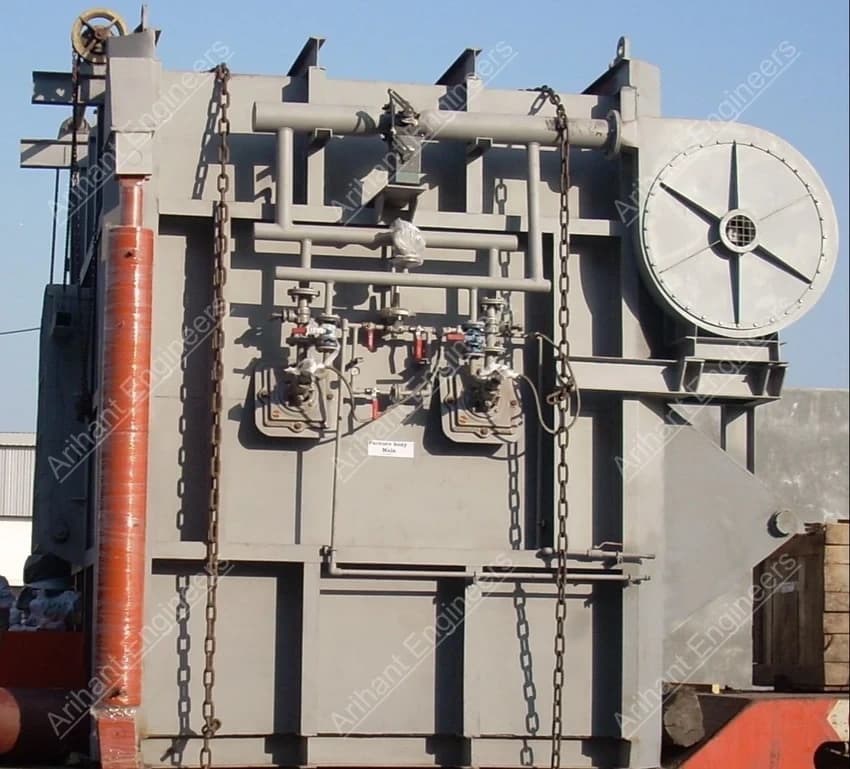 Gas Tilt Aluminium Melting Furnace, Material Loading Capacity (T): 100 Ton