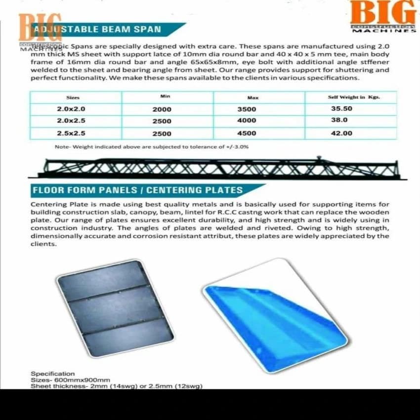 Scaffolding Centering Plate