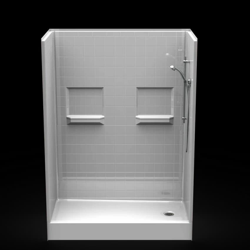 Cera Rectangle Frp Shower Cabin, White