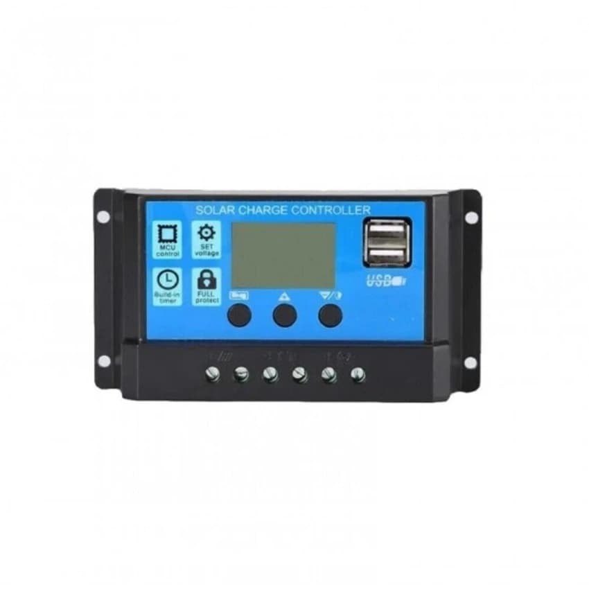 10A/20A/30A Solar Charge Controller (12V/24V/48V Adaptive, Max PV Power 1500W)