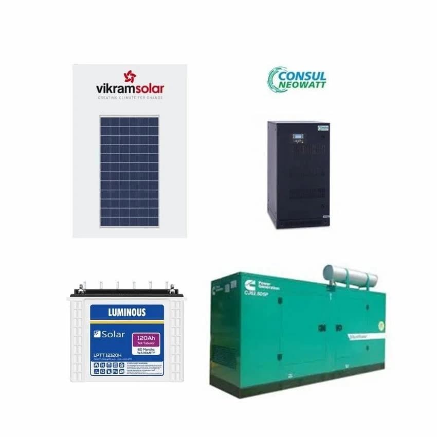 10-100 KW HYBRID SOLAR SYSTEM, For Commercial & Industrial