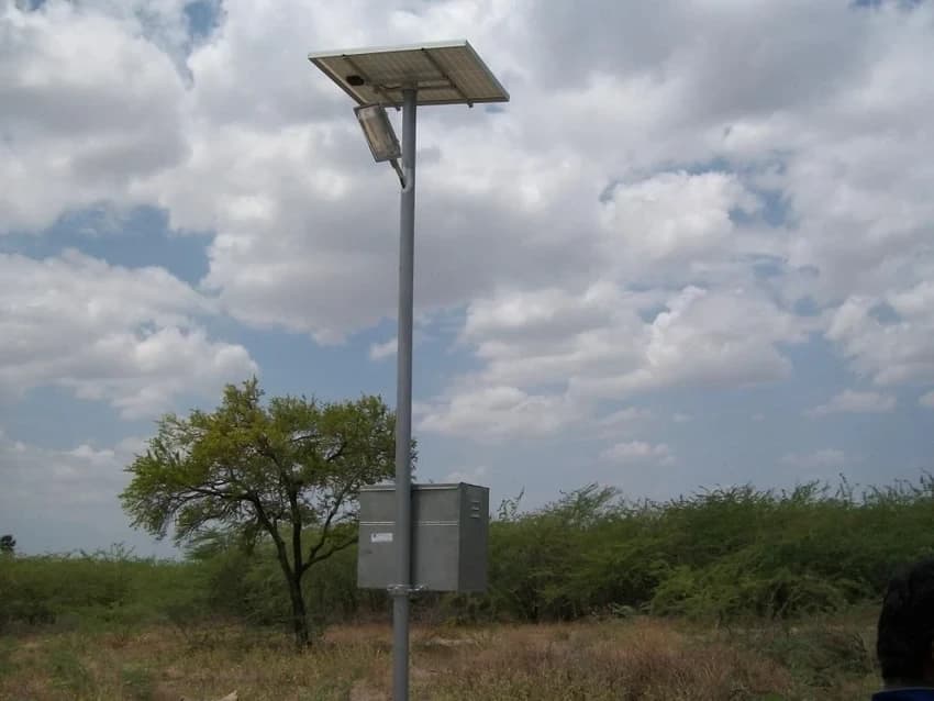 LED Metal Solar Street Light Pole Set, Input Voltage: 12 V Dc