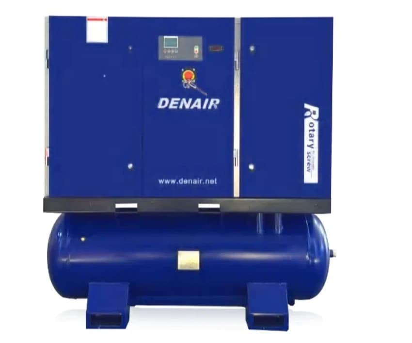 7.5 HP To 30 HP Tank Mounted Screw Air Compressor