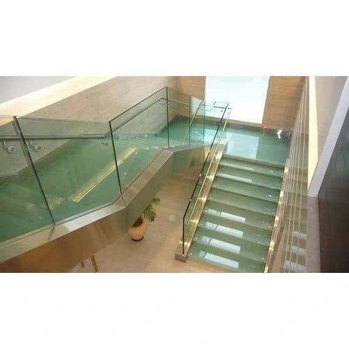 Stainless Steel laminated Glass Railing, For Hotel